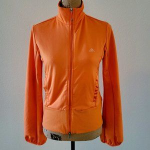 Adidas Clima365 Medium Double zipper, poofy sleeves banded waist sweater jacket